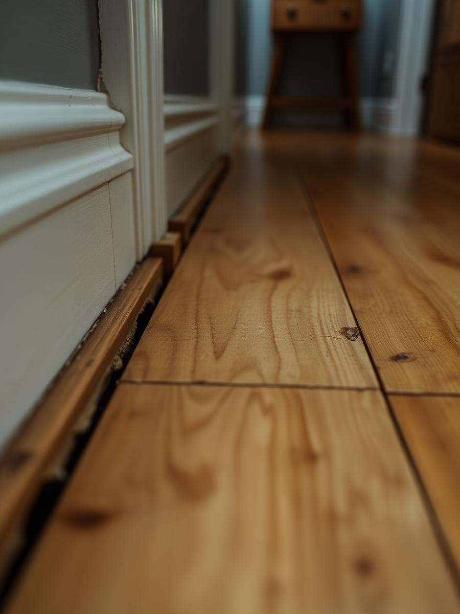 Visible signs of damage requiring flooring repair
